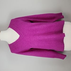 SzSm Loft Pink/Purple V-Neck Sweater